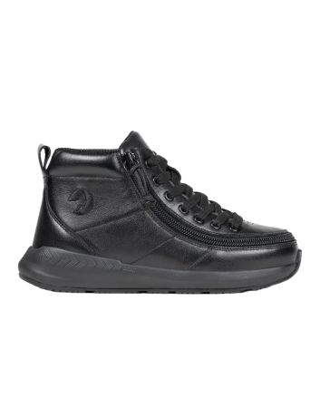 Billy Black Leather Goat Classic High Shoes for Orthotics