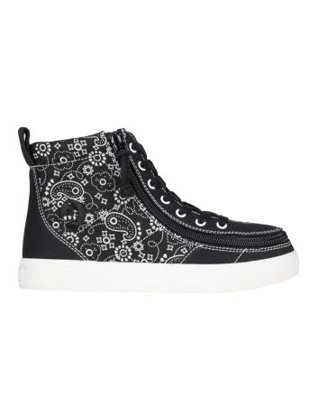 Billy Black Paisley Classic Lace High Tops Shoes