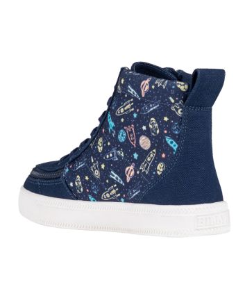 Billy Classic Lace High Tops Navy Space Shoes