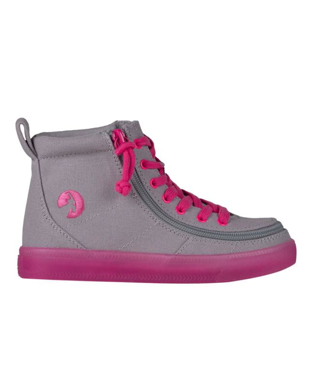 Billy Grey/Pink Classic Lace High Tops Shoes