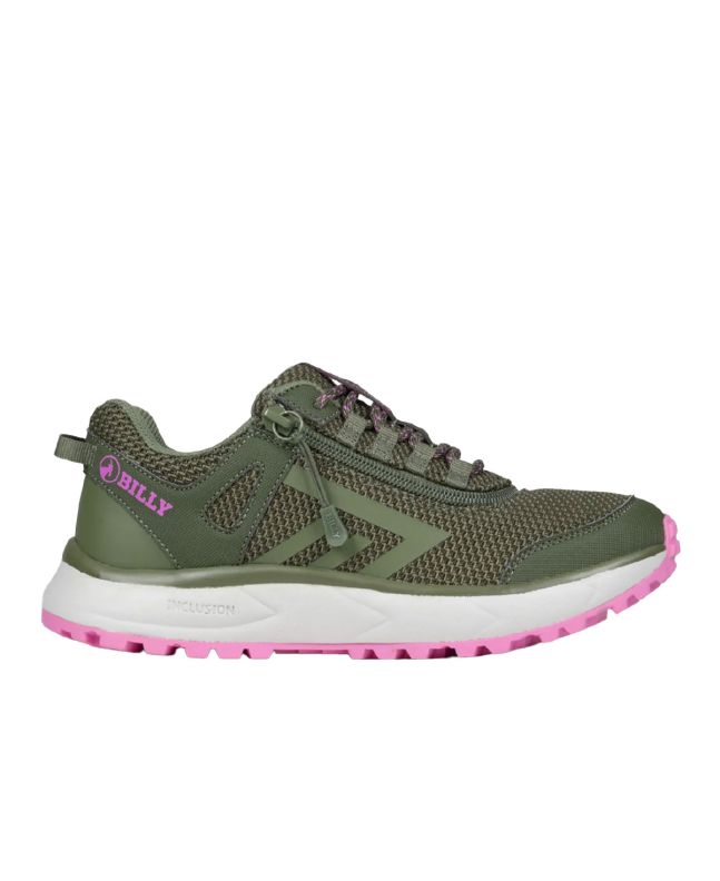 Billy Olive/Pink Inclusion Trail Shoes